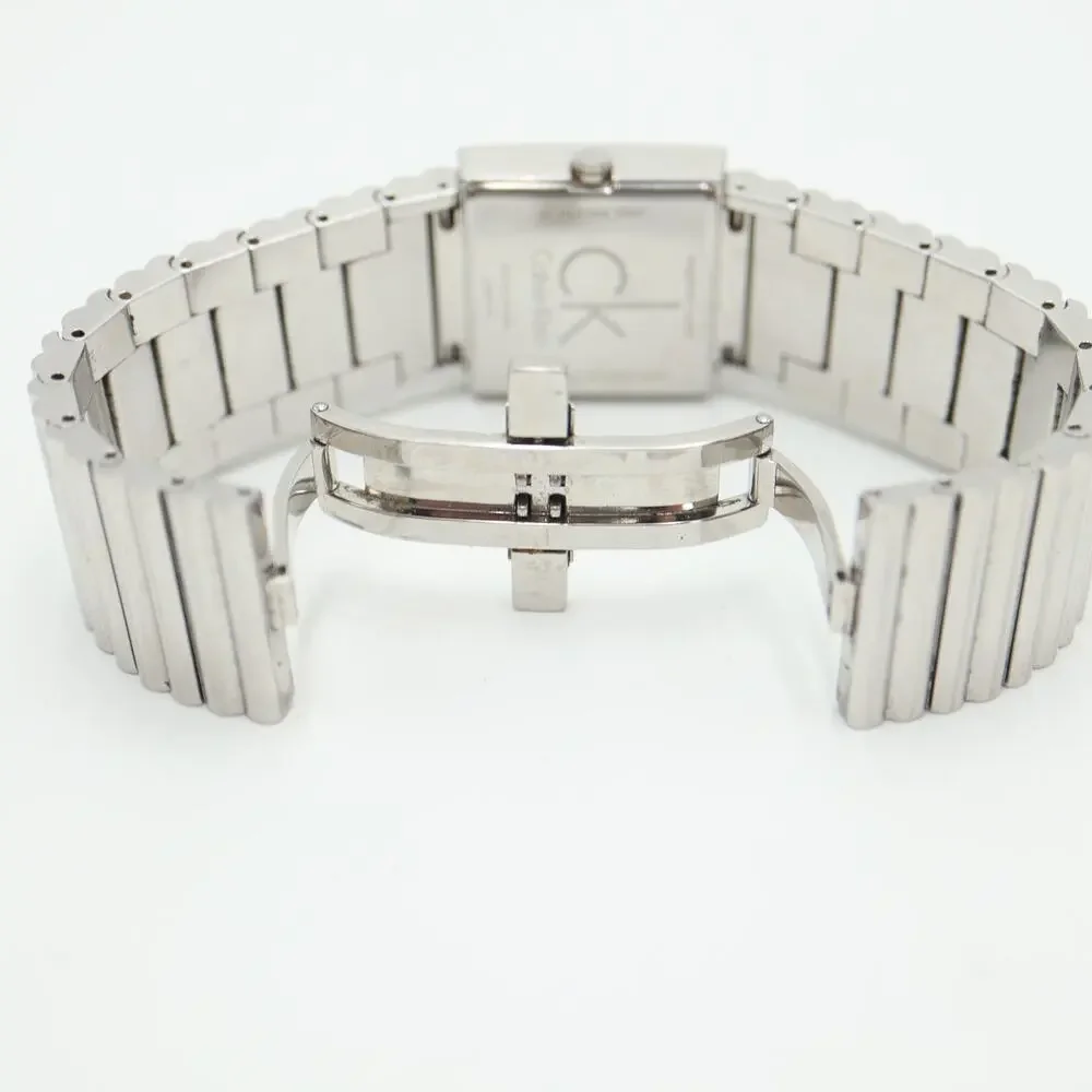 Calvin Klein Womens Swiss Made Diamond Watch 27mm Sapphire Crystal w New Battery